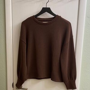 Madewell Chocolate Brown Crewneck Sweater